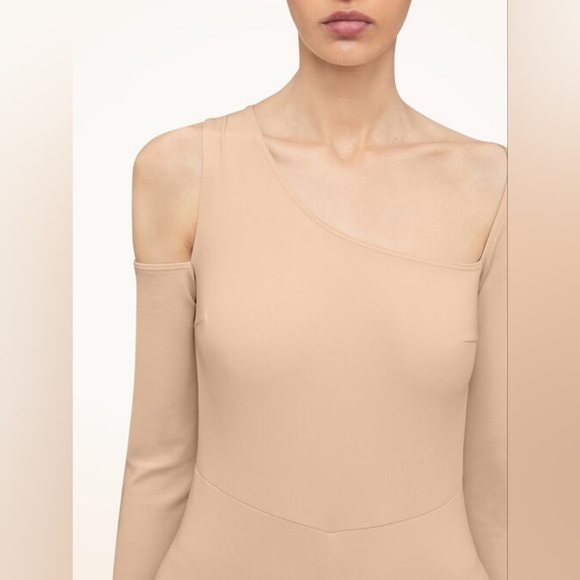 NWT Wolford Almond Warm Up Cutout Fitted Jumpsuit Playsuit 40 US 10 - Picture 3 of 8